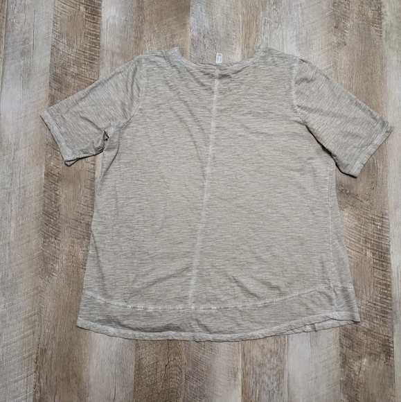 LOGO by Lori Goldstein Beige Flowy Hem Top - Picture 5 of 8